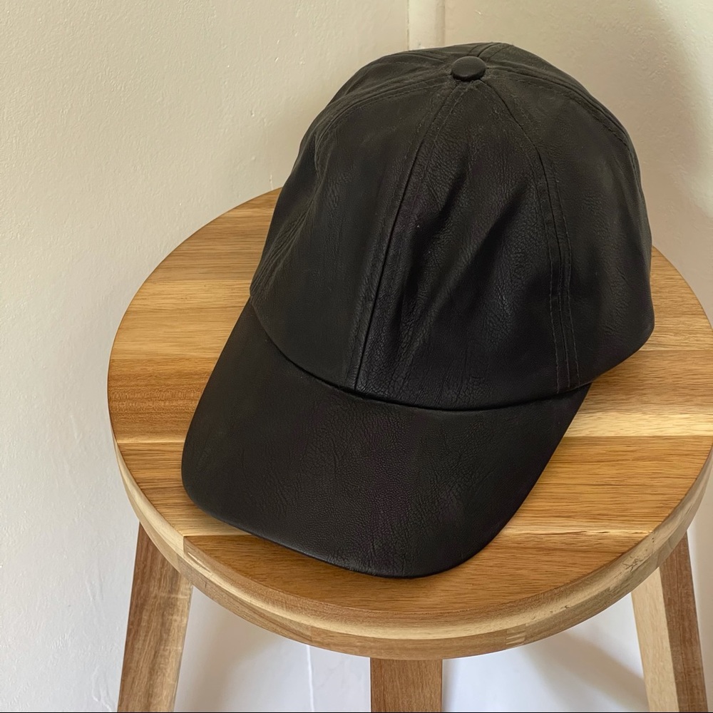 Urban Outfitters Faux Leather Baseball Cap